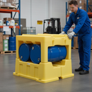 Premium Single Poly Stacker Upper Unit - Durable, Chemical Resistant, Space Saving Design with 363kg Load Capacity | Polyethylene | COSHH | UK