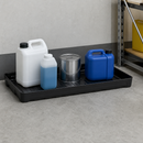 Dissipative Polyethylene Small Container Spill Pallet, 38 L Capacity, 200 kg Load, 995 x 495 x 90 mm, for Safe Liquid Storage