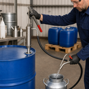 Manual Steel Drum Pump FL 205 for 205 Litre Drums, 900mm Immersion Depth, with Conductive Hose, Ball Valve & Nozzle, Ideal for Flammable Solvents