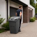 360 Litre Dark Grey Wheelie Bin for Domestic and Commercial Waste Disposal