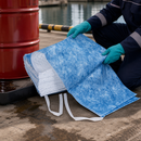 Heavy-Duty Polypropylene Oil Curtain, 48cm x 30.5m, 94L Absorption Capacity, with Retrieval Rope, for Oil Spill Cleanup