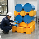 Polyethylene Drum Racking System with Dispensing Area for Safe Liquid Storage