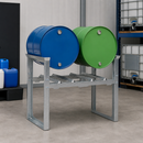 Steel Galvanised Stacking Drum Rack for 2 x 60 Litre Drums, 435 kg Load Capacity, Stackable Design, for Safe Hazardous Material Storage