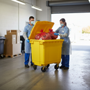 Premium 1100 Litre Clinical Waste Bin with 4 Wheels - Durable HDPE Construction for Secure Waste Management | Polyethylene | COSHH | UK