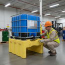 Premium Single Poly Stacker Upper Unit - Durable, Chemical Resistant, Space Saving Design with 363kg Load Capacity | Polyethylene | COSHH | UK