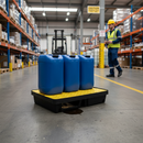 Premium 40 Litre Spill Tray with Removable Grid for Safe Containment of Hazardous Liquids and Chemicals | COSHH | UK