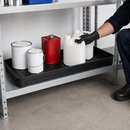 Polyethylene Spill Tray for Small Containers, 20 Litre Containment, 995 x 395 x 90 mm, for Hazmat Racking
