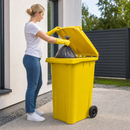 240 Litre Yellow Wheelie Bin for Waste Management