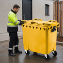770 Litre Yellow Wheelie Bin for Waste Collection