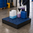 Polyethylene Spill Tray with Grid, 135 L Capacity, 1170x785x180 mm, for Chemical Storage (Pack of 1)