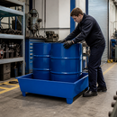 Steel Spill Pallet for 2 Drums with 238L Containment for Safe Storage