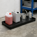 Polyethylene Spill Tray for Small Containers, 20 Litre Containment, 995 x 395 x 90 mm, for Hazmat Racking