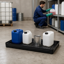 40 Litre Polyethylene Spill Pallet, Electrically Conductive, 200 kg Load Capacity, for Chemical Storage (No Grid)