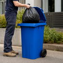 120 Litre Blue Wheelie Bin for Waste Management