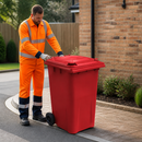 240 Litre Red Wheelie Bin for Waste Management