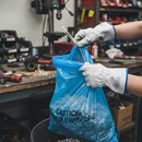 Premium Medium Duty Blue Disposal Bags & Ties for Contaminated Waste - 900 x 460mm Size | COSHH | UK