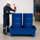 Steel Spill Pallet for 2 x 205 Litre Drums, 238 Litre Containment, Approved for Flammable Liquids, for Safe Storage