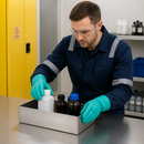 20 Litre Stainless Steel Spill Tray for Small Containers, Compact Design, for Safe Storage of Hazardous Materials