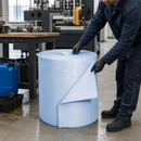 Premium Triple 3-Ply Polypropylene Oil Absorbent Rolls, 50 cm x 90 m, 328 L Capacity (Pack of 2)