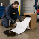15m Oil-Absorbent Polypropylene Fleece Roll, 29L Capacity, Perforated, for Maintenance & Repair Work