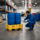 Premium Heavy Duty 2 Drum Spill Pallet for Safe Storage and Containment of Oil and Chemicals | COSHH | UK