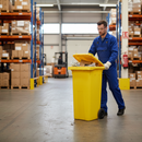 140L Wheelie Bin | Yellow | Heavy Duty | COSHH | UK