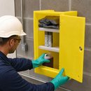 Poly Storage Cabinet with Lockable Doors for Safe Container Storage