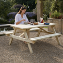 5ft Picnic Table with Natural Finish for Outdoor Gatherings