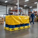 Premium Tarp Cover for 4 Drum Inline Spill Pallet - Chemically Resistant and UV Resistant Fabric for Drum Protection | COSHH | UK