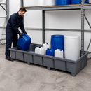 Polyethylene Spill Tray for 2700mm Shelves, 1100L Containment, 2680 x 1315 x 490mm, for Hazardous Material Storage