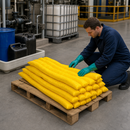 Polypropylene Chemical Absorbent Booms, 1.2m Length, 20 Pieces, for Leak Containment