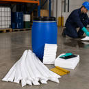 Polyethylene Emergency Oil Absorbent Set in 220 Litre Drum, 158 Litre Capacity, Hydrophobic Design, Ideal for Hazardous Material Spills (Pack of 1)