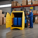 Premium Heavy Duty Four Drum Spill Pallet with Hardcover, Chemical Resistance, and Security Features for All Weather Use | COSHH | UK
