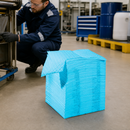 Premium 3-Ply Polypropylene Oil Absorbent Mats, 40 x 50 cm, 161 Litre Capacity, for Industrial Use (Pack of 200)