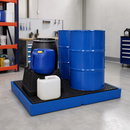 Polyethylene Spill Pallet for 4 x 205 Litre Drums, 287 Litre Containment, with Grid, for Chemical Storage