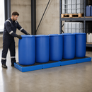 Polyethylene Spill Pallet for 5 x 205 Litre Drums, 280 Litre Containment, 800 kg Load Capacity, with Grid, for Environmental Safety