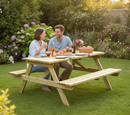 Premium 4ft Picnic Table - Heavy Duty Construction, Seats 4, Easy Assembly with 15-Year Rot Resistance | UK | COSHH | UK