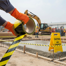 Premium Caution Tape 50m - High Visibility Yellow and Black Chevron for Hazardous Area Safety | COSHH | UK