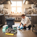Premium Kitchen Spill Kit 150 Litres - Complete Portable Solution for Absorbing and Containing Kitchen Spills | BS 7959 | UK
