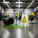 Premium Caution Hazardous Spill A-Frame Sign - Durable, Lightweight, Waterproof, Foldable, Double-Sided for Safety Awareness | UK