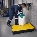 60 Litre Polyethylene Spill Tray with Removable Grid for Safe Liquid Storage