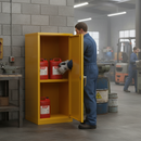 Professional Flammable Storage Cabinet - 10 Litre Capacity with Adjustable Shelf, Fire Resistant, and Two-Point Locking Mechanism | DSEAR | UK