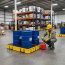 4-Drum Spill Pallet | 205L Sump | Polyethylene | 205L Drums | COSHH UK | UK