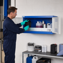 1000mm Steel Mini Chemical Wall Cabinet with Security Lock, for Safe Storage of Water-Polluting Liquids (Ready Assembled)