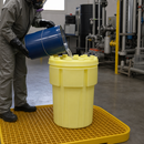 110 Gallon Poly-Overpack Salvage Drum for Safe Hazardous Waste Storage
