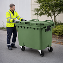 660 Litre Green Wheelie Bin for Waste Collection