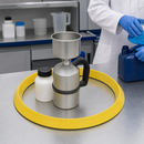 Plastic PU Flexible Separation Barrier Ring, Ø 500 x H 50 mm, Yellow, for Laboratory & Workbench Use