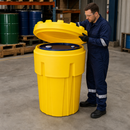 360 Litre Polyethylene Drum Overpack with Screw Lid, UN Approved, for Safe Storage of Damaged Drums