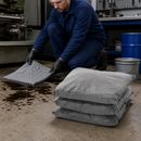 Polypropylene Universal Absorbent Pads, 25 x 25 cm, High Absorption Capacity, for Workshop & Industrial Use (Pack of 30)
