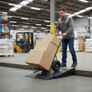 Premium Short Workfloor Ramp for Pallet Trucks and Drum Handlers - Durable Polyethylene with Grip Runners | COSHH | UK